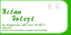 milan holczl business card